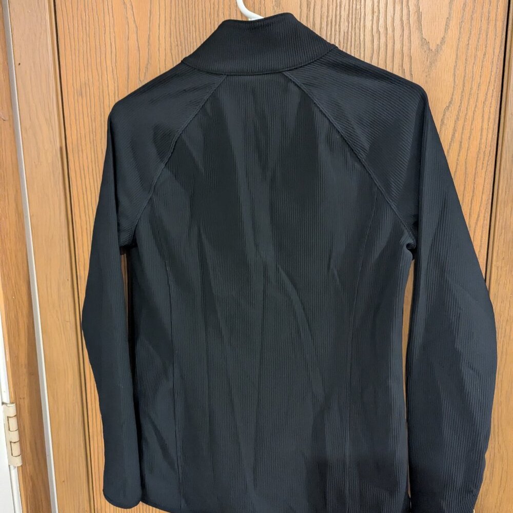 Talbots Soft Stretch Ribbed Half Zip Pullover Bla… - image 5